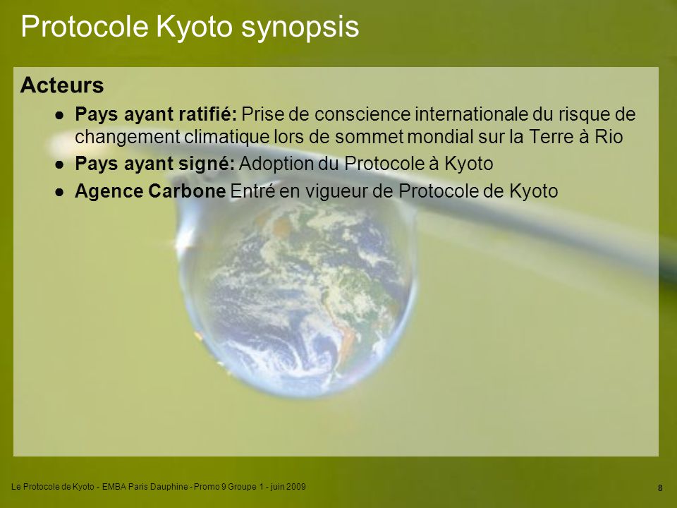 Le Protocole De Kyoto Gestion Internationale Compar E Ppt Video